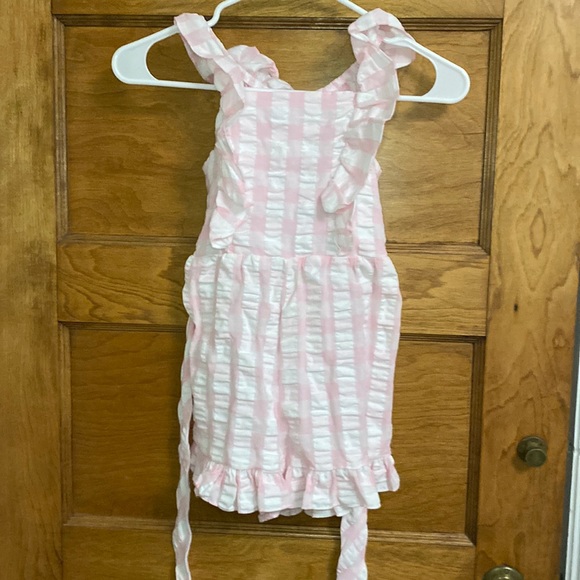 Pink Plaid Ruffle Romper - Picture 2 of 4